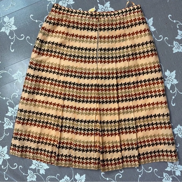 Vintage 60s Hudson’s Bay Company Houndstooth Pleated Skirt - Picture 4 of 12